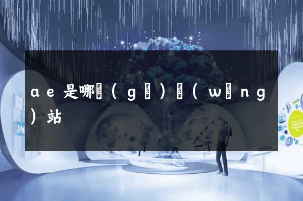 ae是哪個(gè)網(wǎng)站