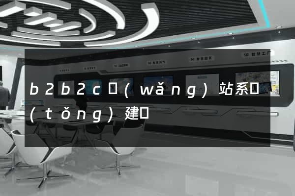 b2b2c網(wǎng)站系統(tǒng)建設