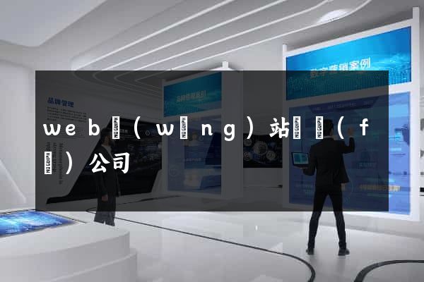 web網(wǎng)站開發(fā)公司