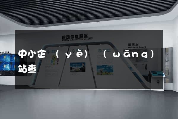 中小企業(yè)網(wǎng)站查詢