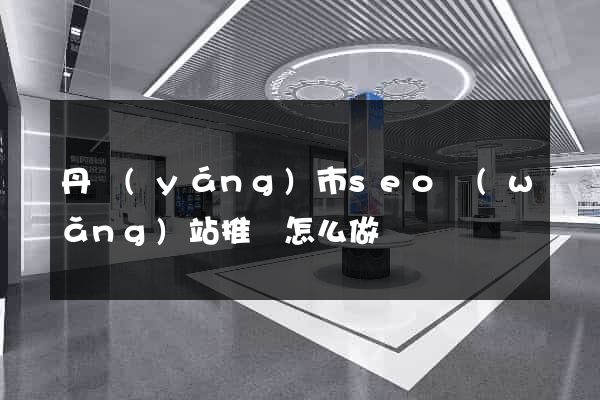丹陽(yáng)市seo網(wǎng)站推廣怎么做