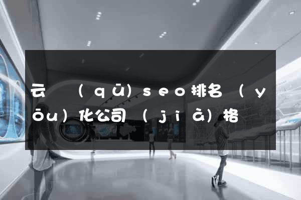云龍區(qū)seo排名優(yōu)化公司價(jià)格