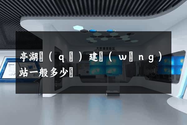 亭湖區(qū)建網(wǎng)站一般多少錢