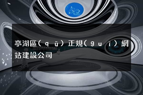 亭湖區(qū)正規(guī)網站建設公司
