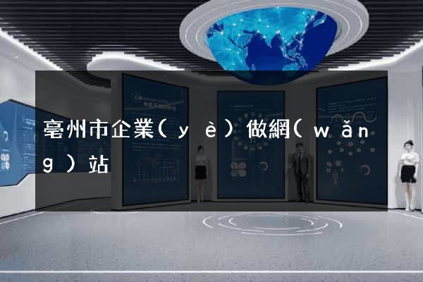 亳州市企業(yè)做網(wǎng)站