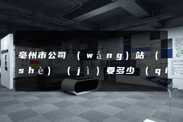 亳州市公司網(wǎng)站設(shè)計(jì)要多少錢(qián)