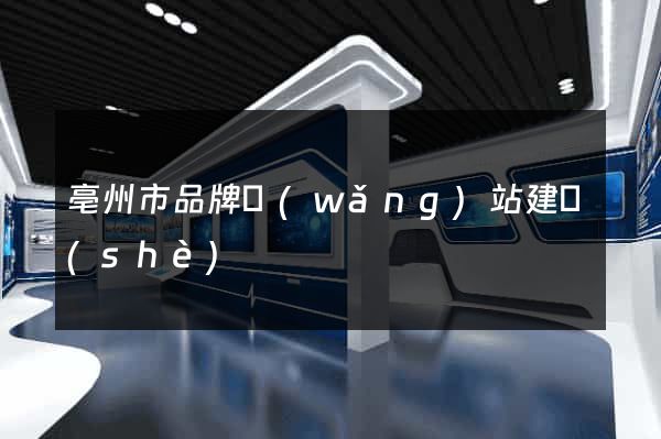 亳州市品牌網(wǎng)站建設(shè)