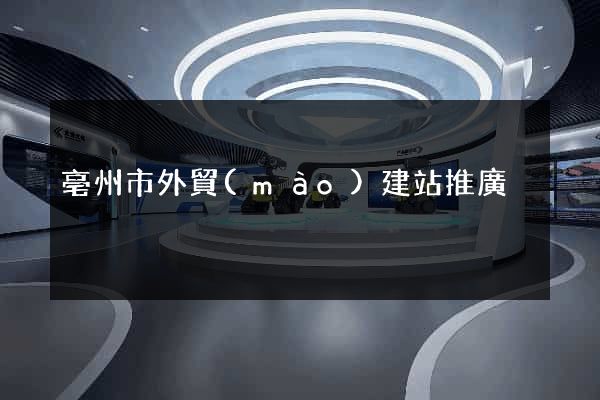 亳州市外貿(mào)建站推廣
