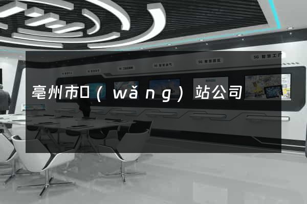 亳州市網(wǎng)站公司