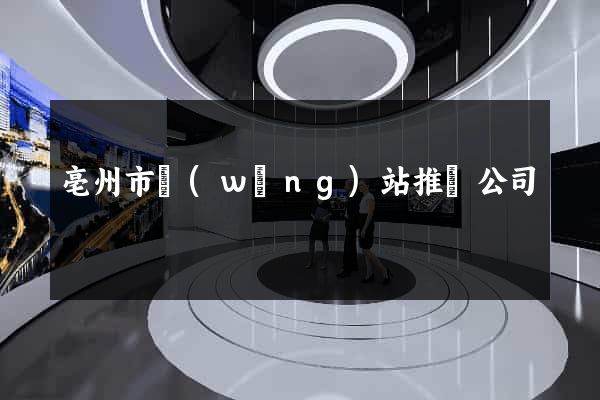 亳州市網(wǎng)站推廣公司