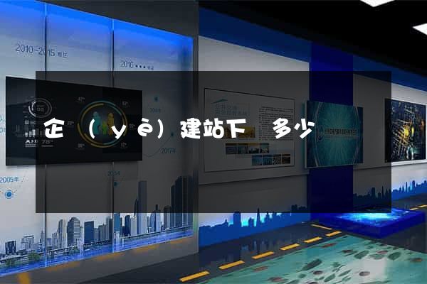 企業(yè)建站下來多少錢