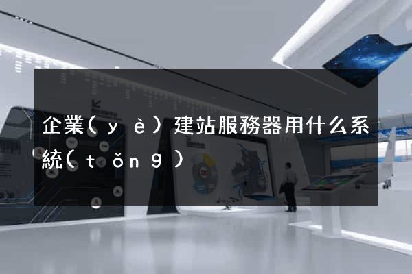 企業(yè)建站服務器用什么系統(tǒng)