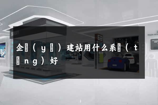 企業(yè)建站用什么系統(tǒng)好