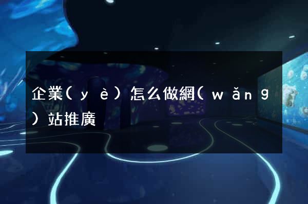 企業(yè)怎么做網(wǎng)站推廣