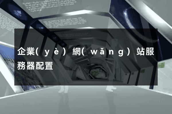 企業(yè)網(wǎng)站服務器配置