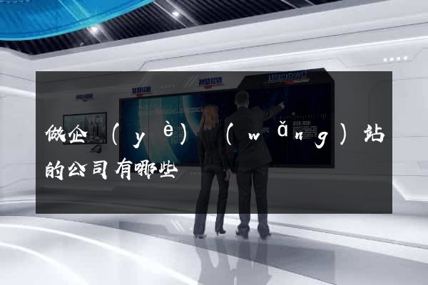 做企業(yè)網(wǎng)站的公司有哪些
