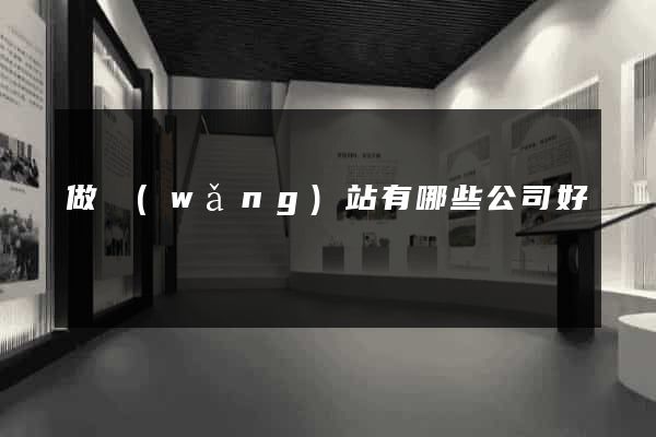 做網(wǎng)站有哪些公司好