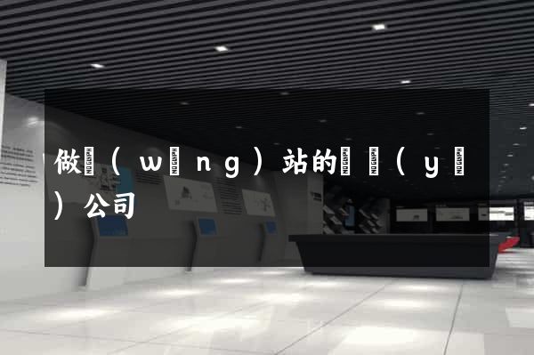 做網(wǎng)站的專業(yè)公司