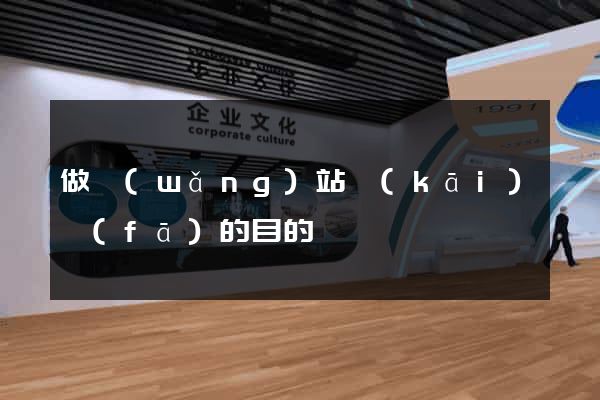 做網(wǎng)站開(kāi)發(fā)的目的