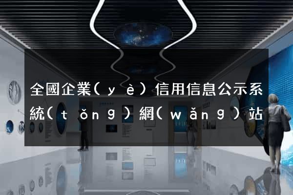 全國企業(yè)信用信息公示系統(tǒng)網(wǎng)站
