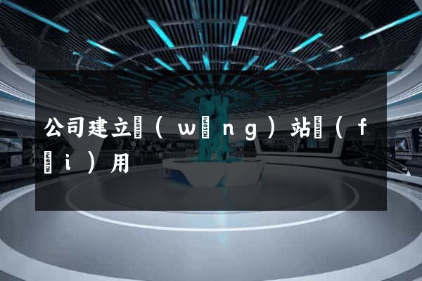 公司建立網(wǎng)站費(fèi)用