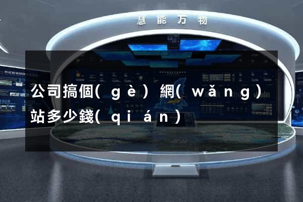 公司搞個(gè)網(wǎng)站多少錢(qián)