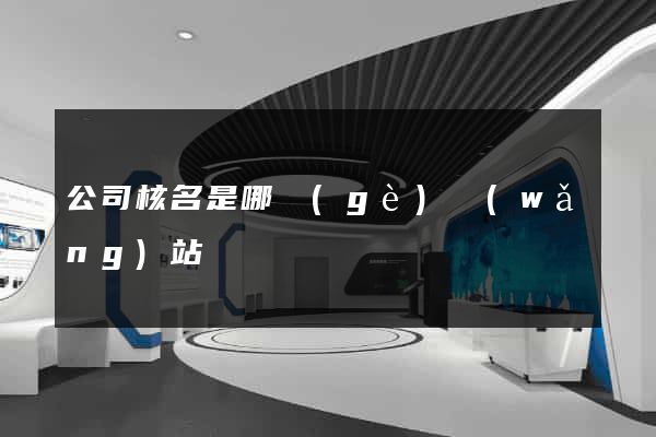 公司核名是哪個(gè)網(wǎng)站