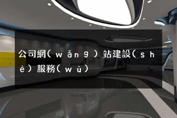 公司網(wǎng)站建設(shè)服務(wù)