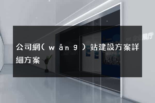 公司網(wǎng)站建設方案詳細方案
