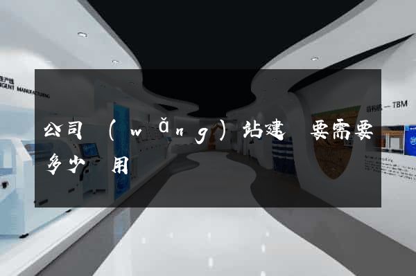 公司網(wǎng)站建設要需要多少費用