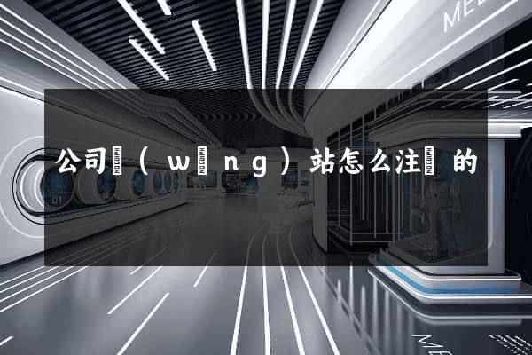 公司網(wǎng)站怎么注冊的