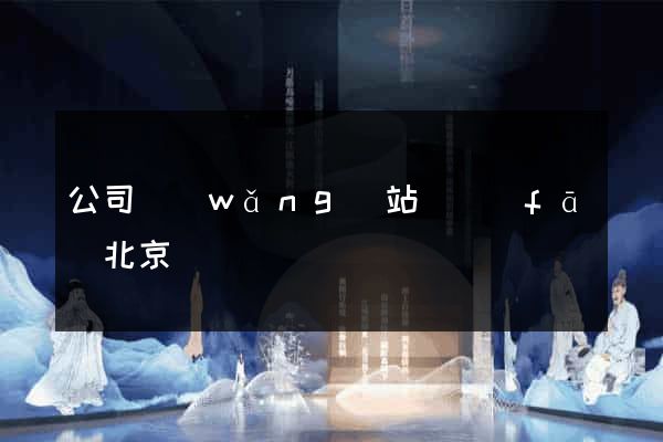 公司網(wǎng)站開發(fā)北京