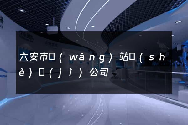 六安市網(wǎng)站設(shè)計(jì)公司