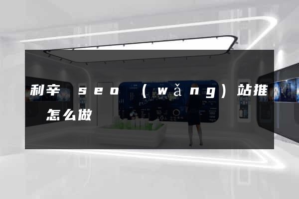 利辛縣seo網(wǎng)站推廣怎么做