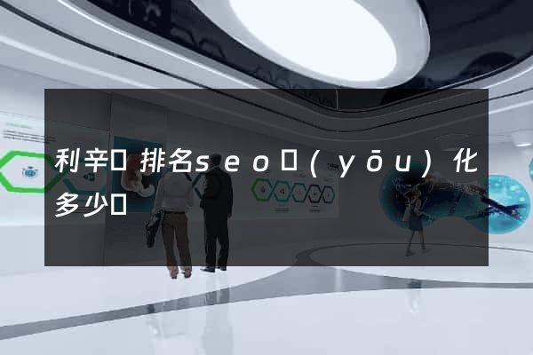 利辛縣排名seo優(yōu)化多少錢