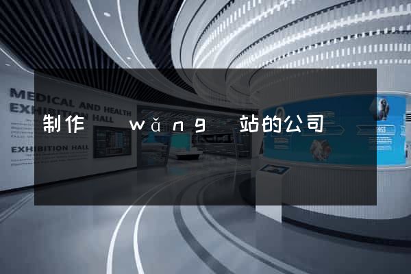 制作網(wǎng)站的公司