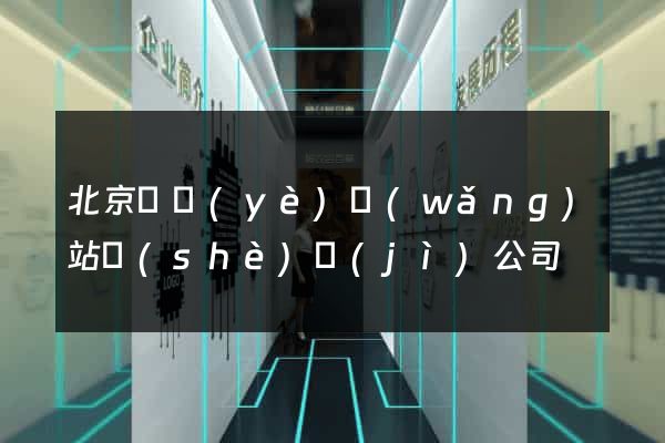 北京專業(yè)網(wǎng)站設(shè)計(jì)公司