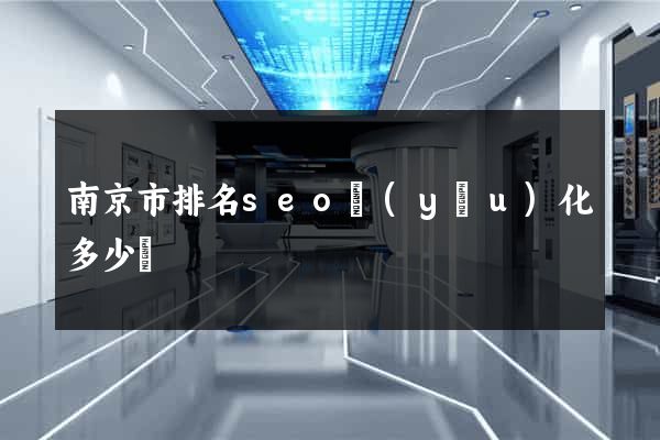 南京市排名seo優(yōu)化多少錢