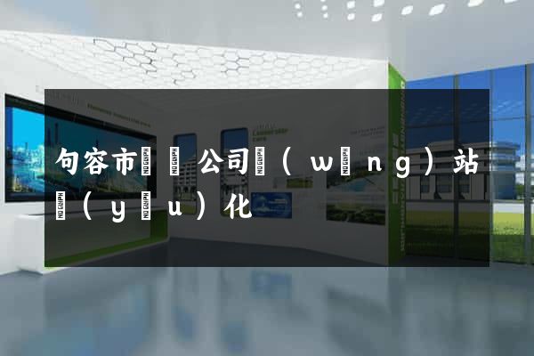 句容市設計公司網(wǎng)站優(yōu)化