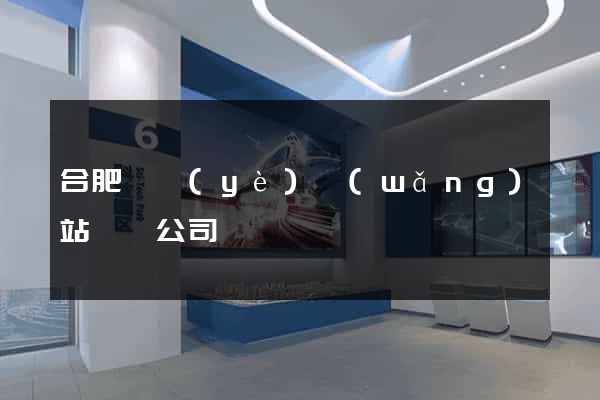合肥專業(yè)網(wǎng)站設計公司