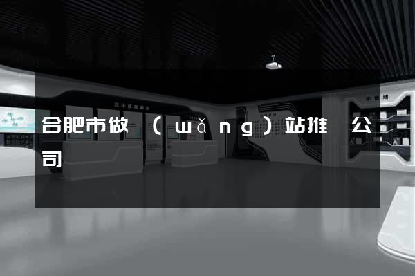 合肥市做網(wǎng)站推廣公司