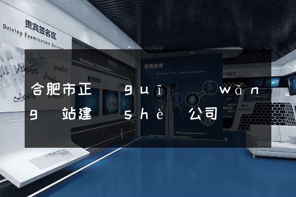 合肥市正規(guī)網(wǎng)站建設(shè)公司
