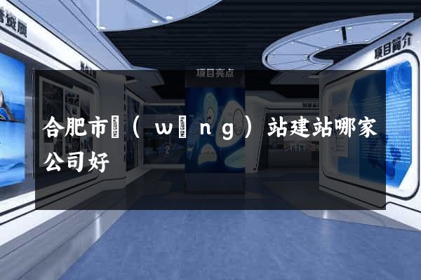 合肥市網(wǎng)站建站哪家公司好