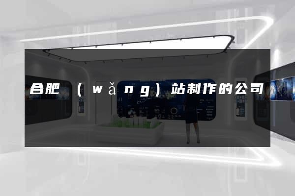 合肥網(wǎng)站制作的公司