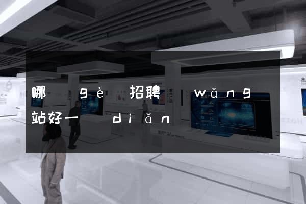哪個(gè)招聘網(wǎng)站好一點(diǎn)