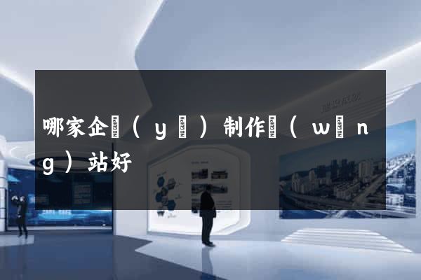哪家企業(yè)制作網(wǎng)站好