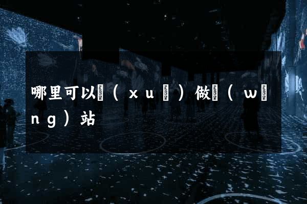 哪里可以學(xué)做網(wǎng)站