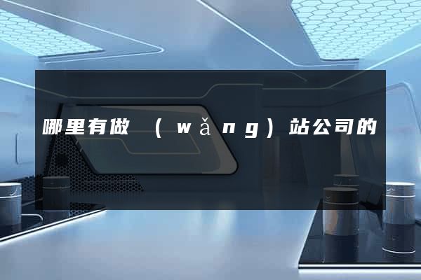 哪里有做網(wǎng)站公司的