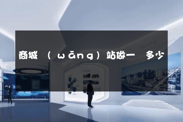 商城網(wǎng)站做一個多少錢
