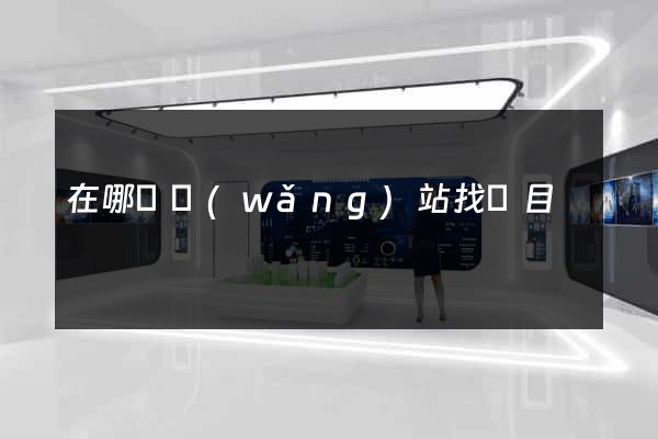 在哪個網(wǎng)站找項目